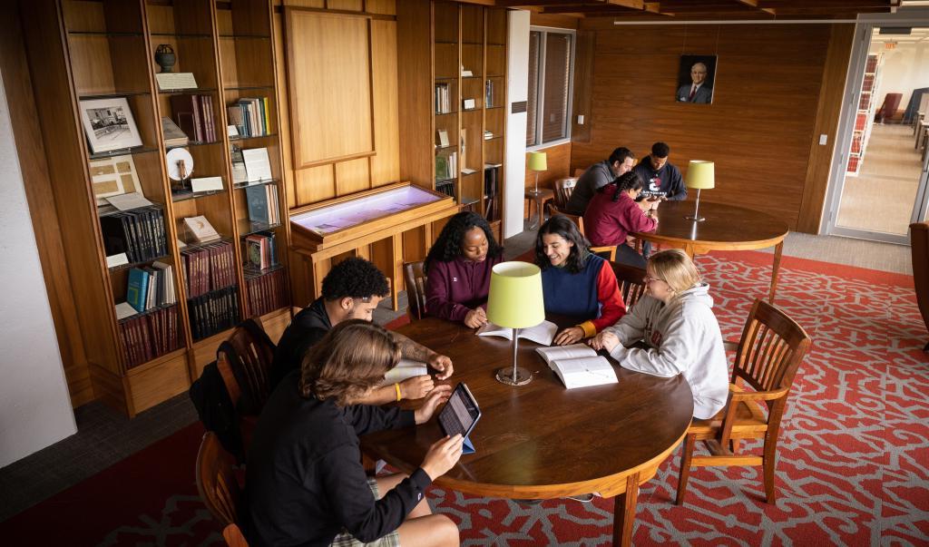 Students Studying in the Learning Commons in Study Rooms.